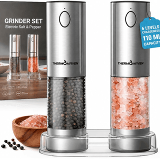 ThermoMaven Rechargeable Electric Salt & Pepper Grinder Set — 2-Pack